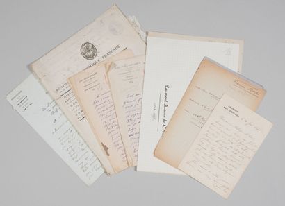 null CHARENTE. 29 documents divers, XVIIIe-XXe.

- 11 lettres de personnalités charentaises...