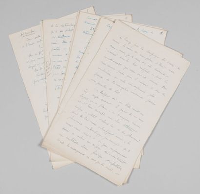 null FINISTÈRE. 3 manuscrits provenant des archives de l'aviateur Maurice Bellonte...