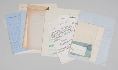 null ARDENNES. 33 documents.

- 32 lettres de personnalités natives des Ardennes...
