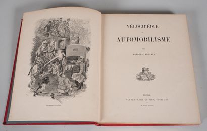 null RÉGAMEY Frédéric. VÉLOCIPÉDIE ET AUTOMOBILISME. TOURS, MAME & fils, 1898. Un...