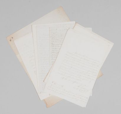 null CORRÈZE. 15 lettres autographes signées « A. Tassain, née de Lasalle » [Adèle...