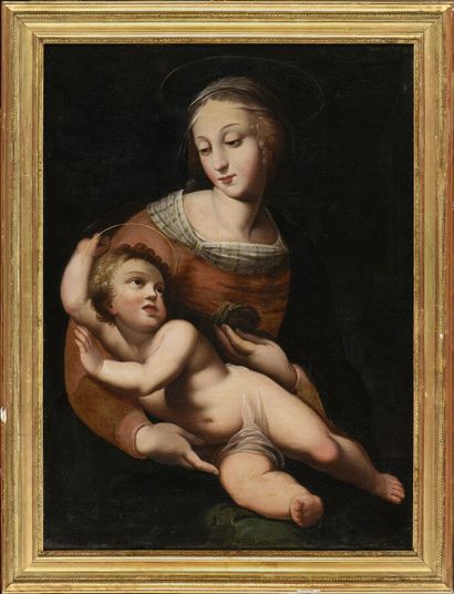 null RAPHAEL (Raffaello) Santi (D'après)

Urbino 1483 - Rome 1520

Vierge à l'Enfant...