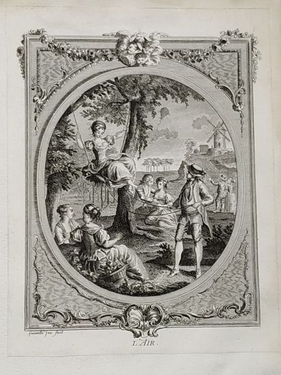 null Ecole française du XVIIIe siècle

Lot de 8 estampes dont :

La toilette de Midy,

Divertissement...