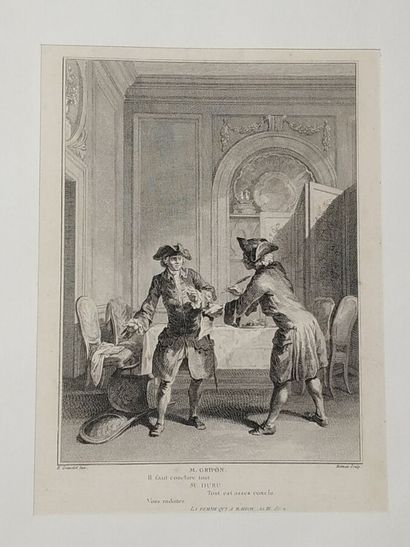 null Ecole française du XVIIIe siècle

Lot de 5 gravures. Divers sujets, divers formats...