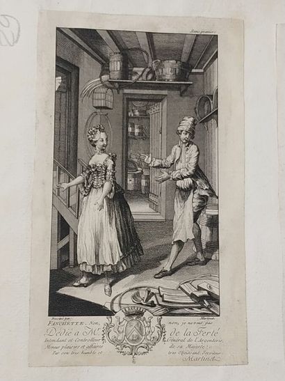 null Ecole française du XVIIIe siècle

Diverses gravures de genre, dont des vignettes...