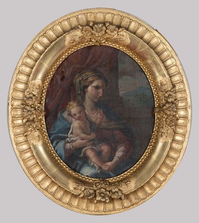 null ECOLE ITALIENNE

Dans le Goût du XVIe siècle

Vierge à l'Enfant devant un drapé...