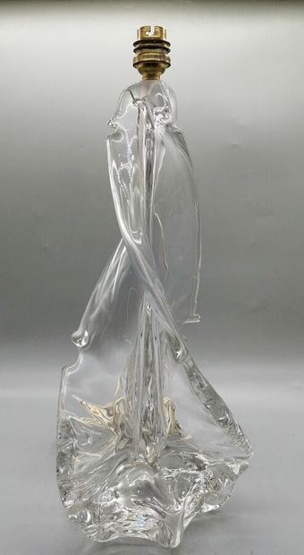 null Large LAMP PIECE in hot cut crystal in the taste of DAUM.