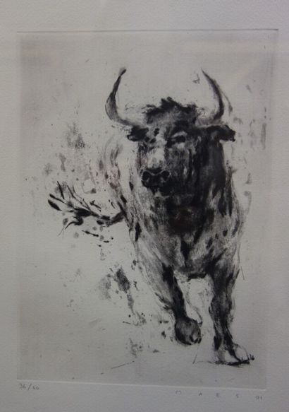 null David Maes (20th century)

Bull, 2001

Etching

Signed and dated lower right

Numbered...