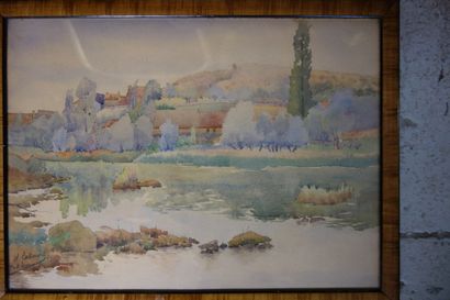 null COLLARD, modern school.

Two watercolor drawings signed.