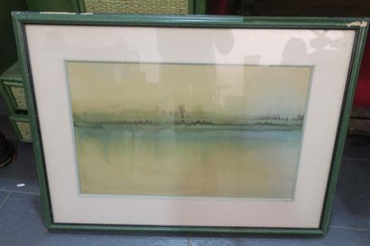 null A framed piece, Landscape