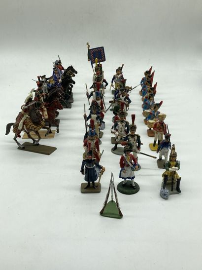 null Ier Empire, 7 cavaliers et 31 fantassins, moderne et ancien, métal et plastique,...
