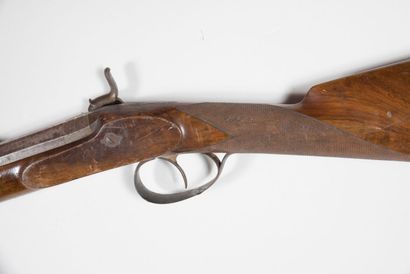 null Fusil de chasse à un coup à canon octogonal puis rond gravé « FP. GAUVIN à Paris »,...