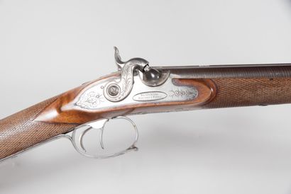 null Fusil de chasse à deux coups, platines gravées « BLANCHARD breveté à Paris »,...