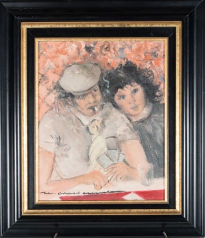 null Marcel CHARBONNEL (1901-1981).

Couple at the guinguette.

Oil on canvas.

Signed...