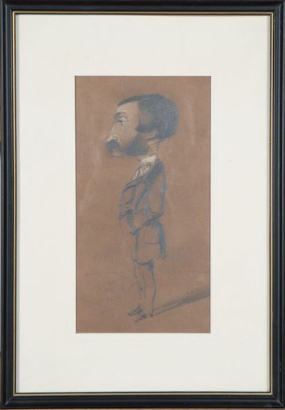 null Sterlin (French school of the 19th century).

Caricature of a man, 1837.

Graphite...