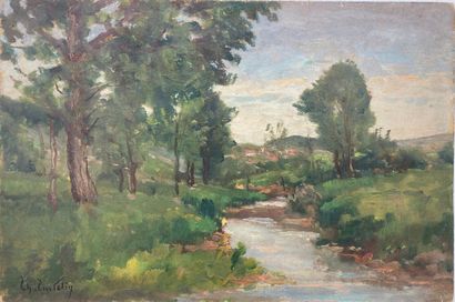 null Charles CURTELIN (1859-1912).

Lot de quatre oeuvres :

Paysages (dont deux...