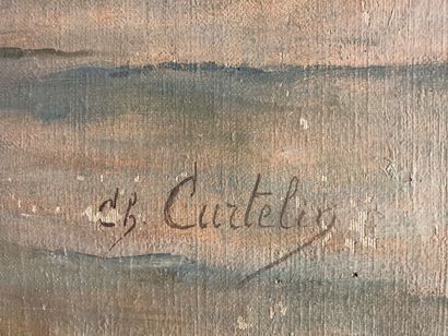 null Charles CURTELIN (1859-1912).

Bateaux à quai au port Rambaud.

Huile sur toile.

Signé...