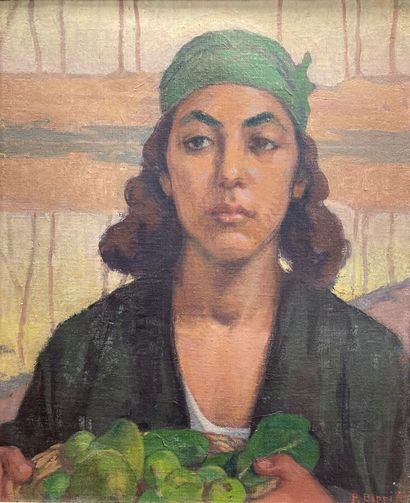 null Pierre BEPPI-MARTIN (1869-1954).

Fruit merchant on the Nile.

Oil on canvas.

Signed...