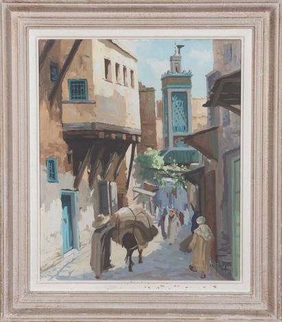 null Max Flégier (20th century).

Alley in the medina of Fez.

Oil on canvas.

Signed...