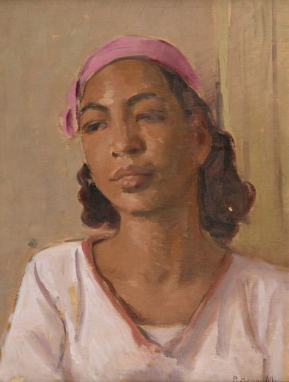 null Pierre BEPPI-MARTIN (1869-1954).

Portrait of a young Egyptian woman.

Oil on...