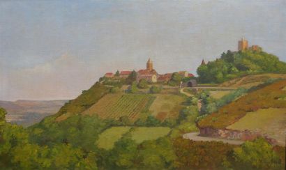 null Yvonne Blin (20th century)

Beaujolais landscape, 1945

Oil on canvas

Signed,...