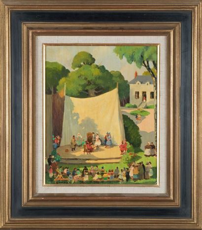 null Paul LEMASSON (1897-1971).

The theatre in the park.

Oil on isorel.

Signed...