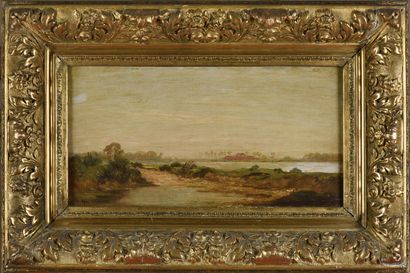 null Jean-Aimé SAINT-CYR GIRIER (1837-1912).

Paysage à la rivière.

Huile sur toile.

Signé...