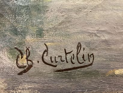null Charles CURTELIN (1859-1912).

Rivière.

Huile sur toile.

Signé en bas à gauche.

53...