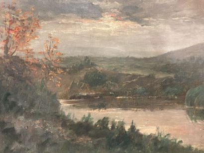 null Charles CURTELIN (1859-1912).

Lot de trois oeuvres :

Paysages (dont un situé...
