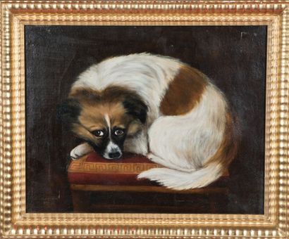 null Zoé de Ladérière (French school of the 19th century).

Portrait of a reclining...