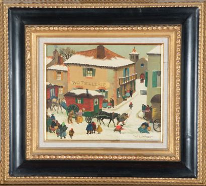 null Paul LEMASSON (1897-1971).

The arrival of the caravans.

Oil on isorel.

Signed...