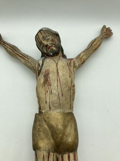null Ecole espagnole. XVIIIème siècle ? 

Christ mourant en bois polychromé. 

H....