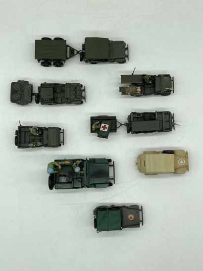 null Military vehicles

8 Jeeps (SOLIDO, WILLYS and others)

Metal.

Various sta...