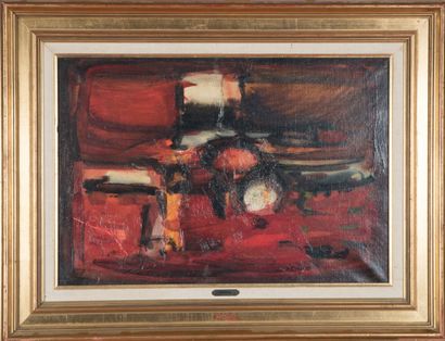 null Franz PRIKING (1929-1979).

Abstract landscape. 

Oil on canvas.

39 x 57 cm.

On...