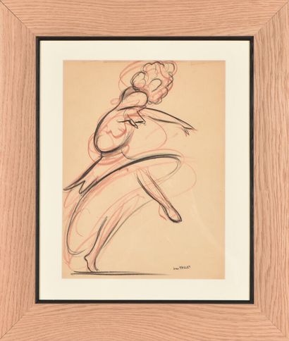 null Jean TARGET (1910-1997).

Gypsy dancer.

Pencils on paper.

Signed lower right.

Sight...
