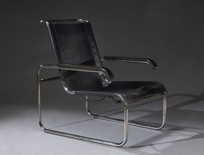 null Armchair S 35 L by Marcel Breuer, published by Thonet, chrome-plated tubular...