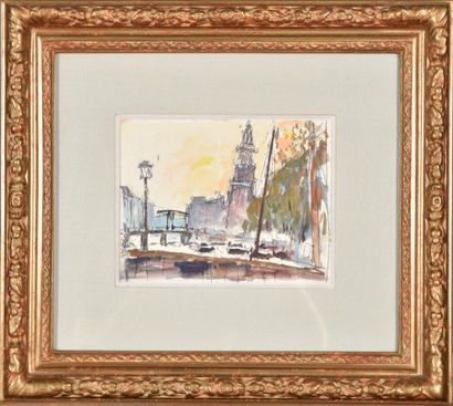 null Jacques TRUPHEMUS (1922-2017).

Canal in Amsterdam.

Watercolour gouache on...