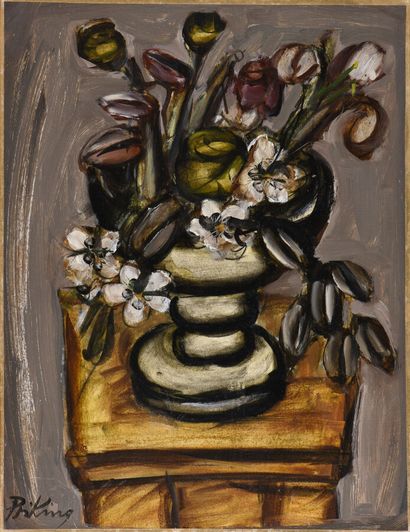 Franz PRIKING (1929-1979). 
Bouquet of flowers....