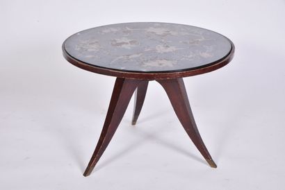 null FRENCH WORK 1940 

Pedestal table with circular top in eglomerate glass with...
