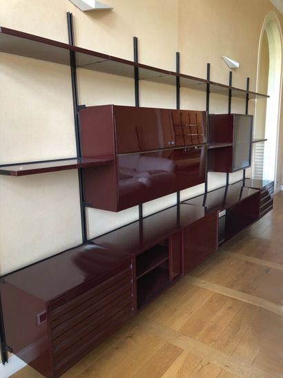 Italian modular bookcase by OSVALDO BORSANI...