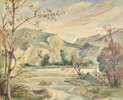 Francis GRUBER (1912-1948). 
Landscape with...