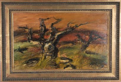 Franz PRIKING (1929-1979). 
Paysage de Provence....