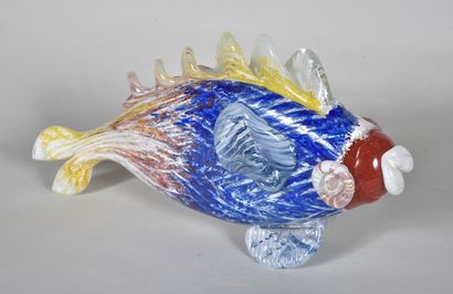 null Jean-Claude NOVARO (1943-2015)

Sculpture-fish in blown glass of different colors...