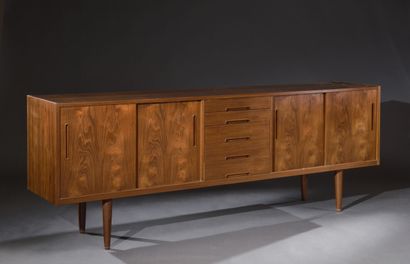 null GIGANT" sideboard by Nils JONSSON for Troeds BJÂRNUN in teak with four sliding...