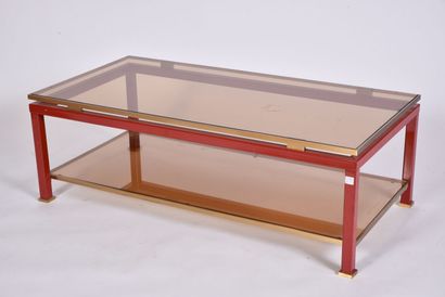 null VANDEL Pierre (In the taste of) 

Rectangular coffee table in gilded and red...