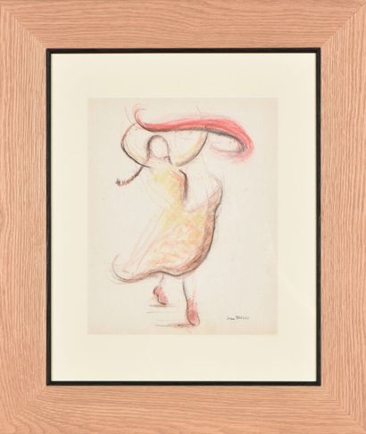 null Jean TARGET (1910-1997).

Gypsy dancer.

Pencils on paper.

Signed lower right.

Sight...