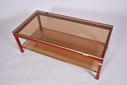 null VANDEL Pierre (In the taste of) 

Rectangular coffee table in gilded and red...