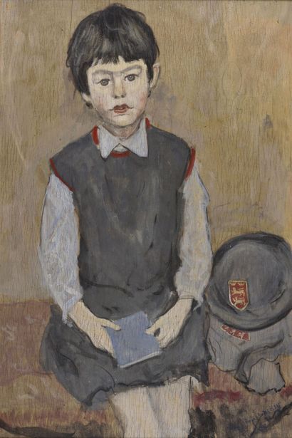 null Paul Lucien DESSAU (1909-1999).

Portrait of a seated child in an English school...
