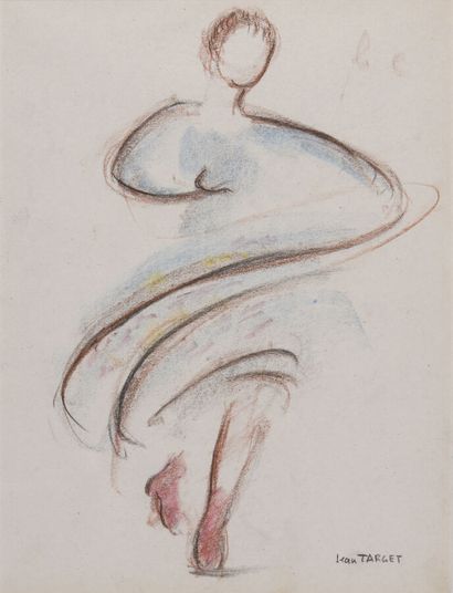 null Jean TARGET (1910-1997).

Gypsy dancer.

Pencils on paper.

Signed lower right.

Sight...