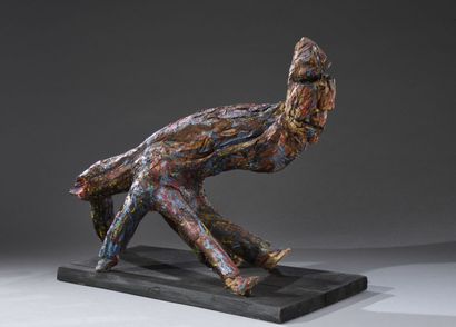 null Jean ROSSET (born in 1937).

Character, 1986.

Wooden sculpture (stump), oil...